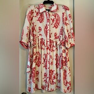 NWT Gigio Floral Side-tie Button Dress